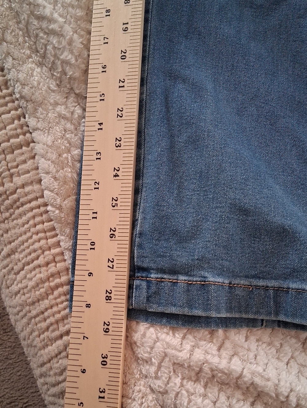 Light Blue Womens Cargo Jeans - Picture 5 of 6